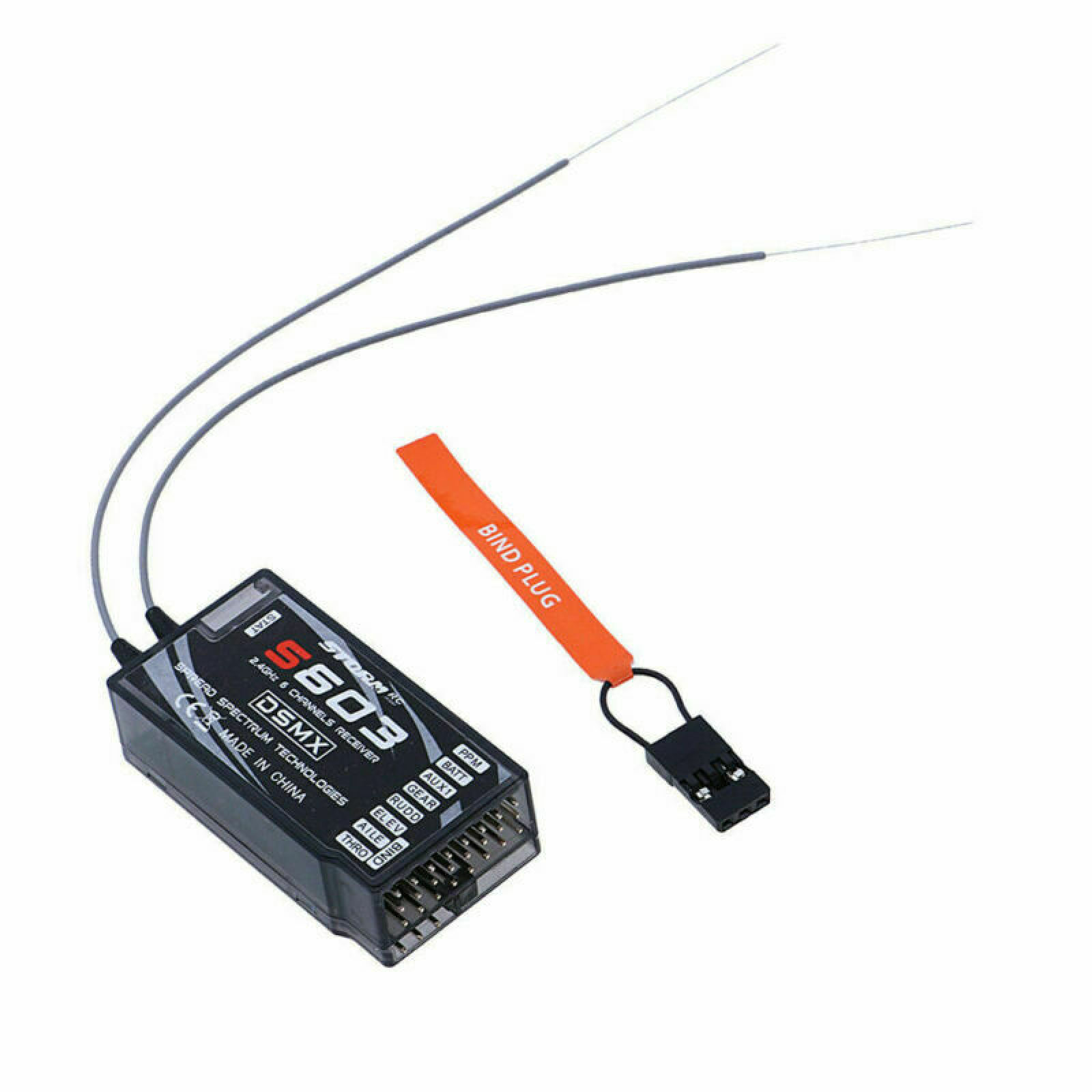 Drone Rc Transmitter And Receiver - ตัวรับสัญญาณ 6CH 2.4GHz PPM S603 พร้อมเสาอากาศขยายสัญญาณ