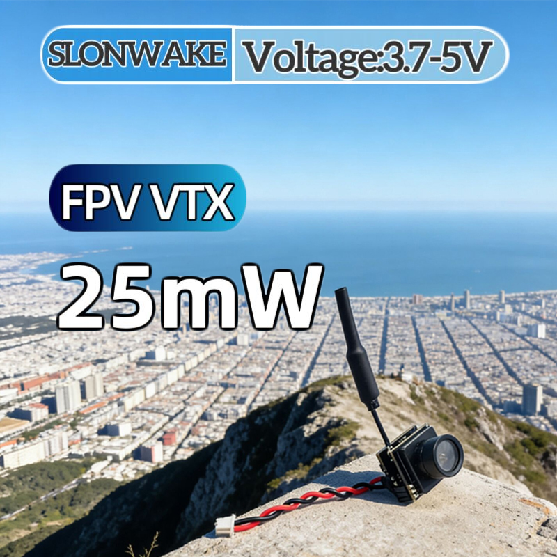 Drone Rc Transmitter And Receiver - SLONWAKE FPV 25mW เครื่องส่งสัญญาณ VTX แบบจำลองกำลังไฟ