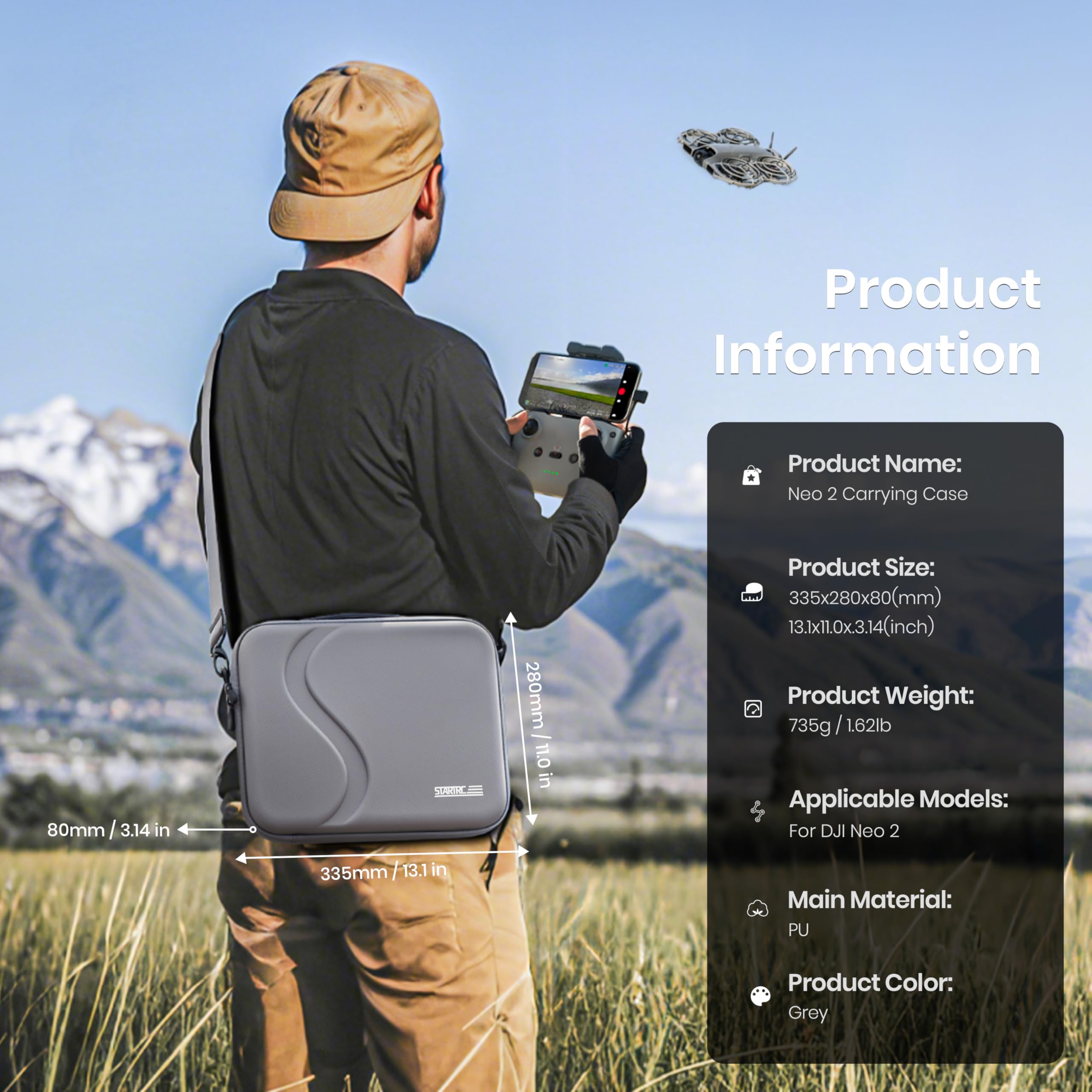 Drone Carrying Bag - กระเป๋าใส่อุปกรณ์เสริม DJI Neo 2 | กระเป๋าสะพายป้องกันแบบพกพา