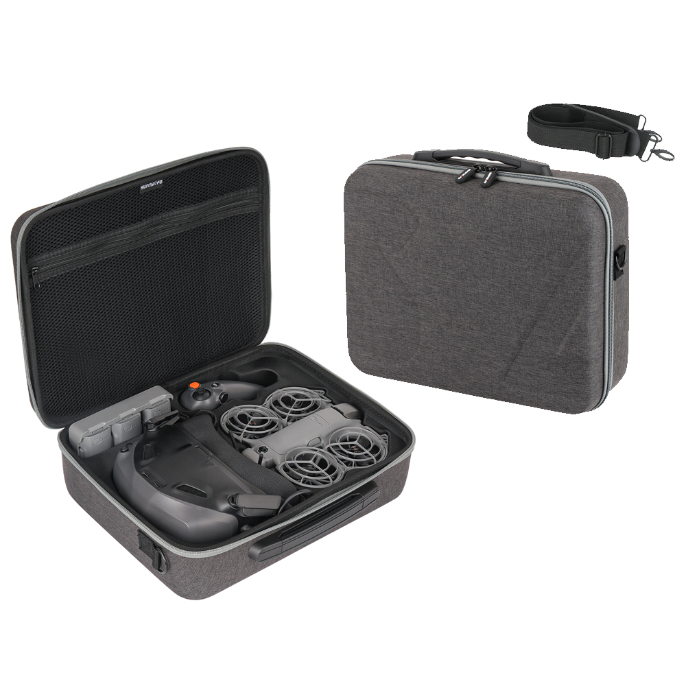 Drone Carrying Bag - กระเป๋าใส่โดรน DJI NEO2 และแว่นตา N3, กระเป๋าเก็บของแบบแข็งความจุสูงพร้อมสายสะพายไหล่สำหรับอุปกรณ์เสริมโดรน