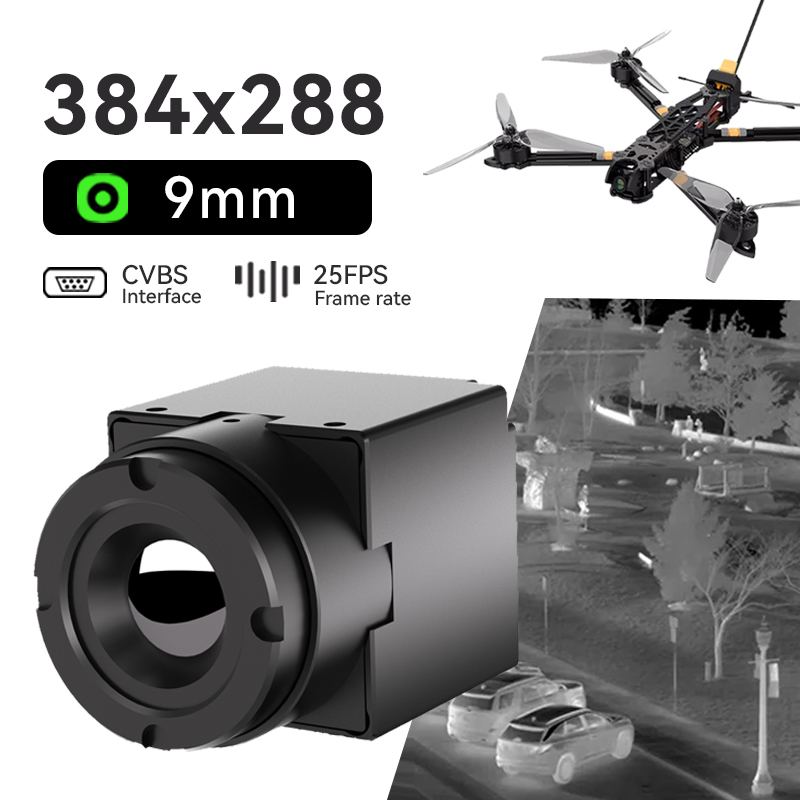 Fpv Camera Cmos - โมดูลกล้องโดมถ่ายภาพความร้อน AC384 พร้อมเลนส์ 9 มม. เซ็นเซอร์รับรังสีความร้อนแบบ