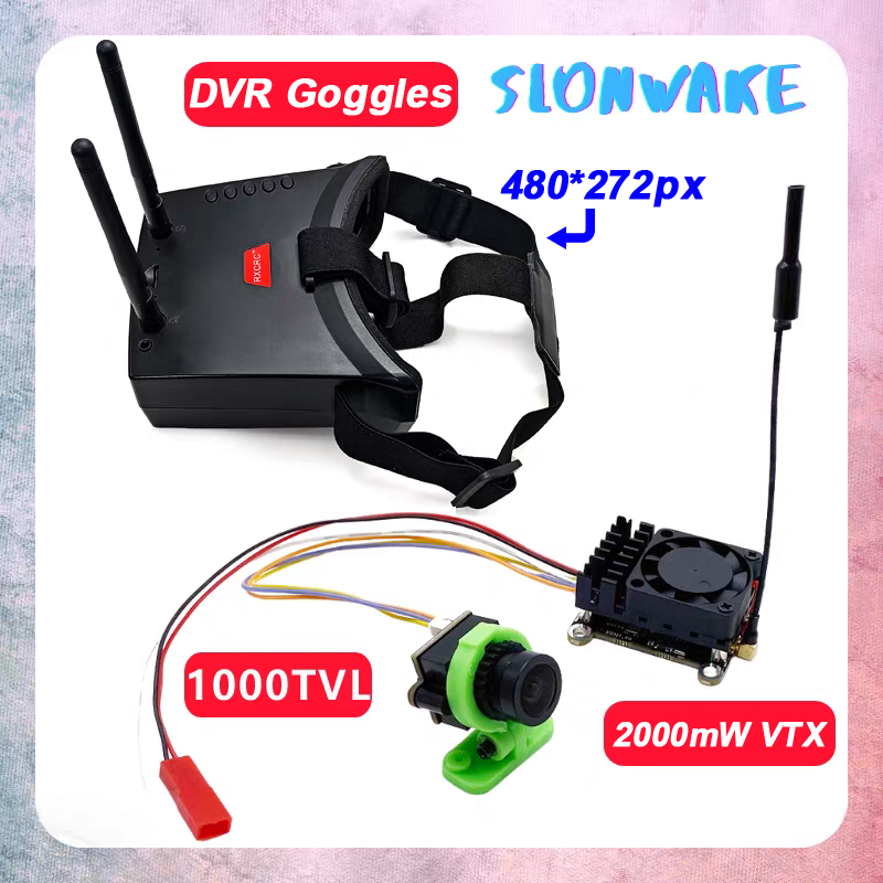 Fpv Camera Cmos - ชุดส่งสัญญาณภาพและวิดีโอไร้สาย FPV VTX 5.8Ghz 2W ระยะไกลกว่า