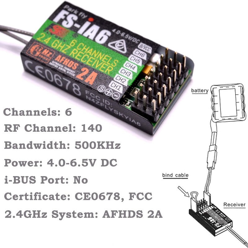 ฟลายสกาย FS-IA6 ตัวรับสัญญาณ 6 - Fpv Antenna Receiver บทวิจารณ์และราคา