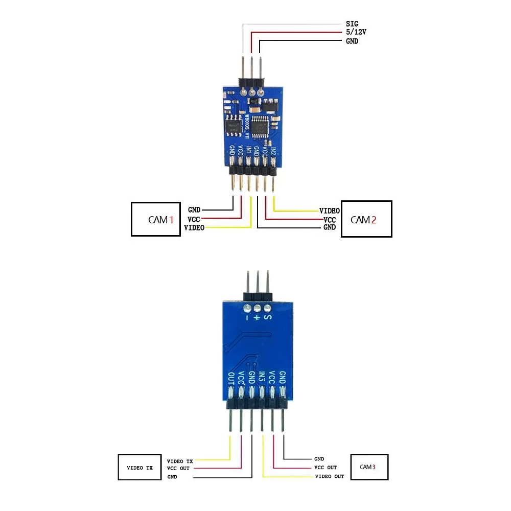 5.8G 3 ช่องวิดีโอสวิตช์เชอร์โม - Drone Rc Remote Control บทวิจารณ์และราคา