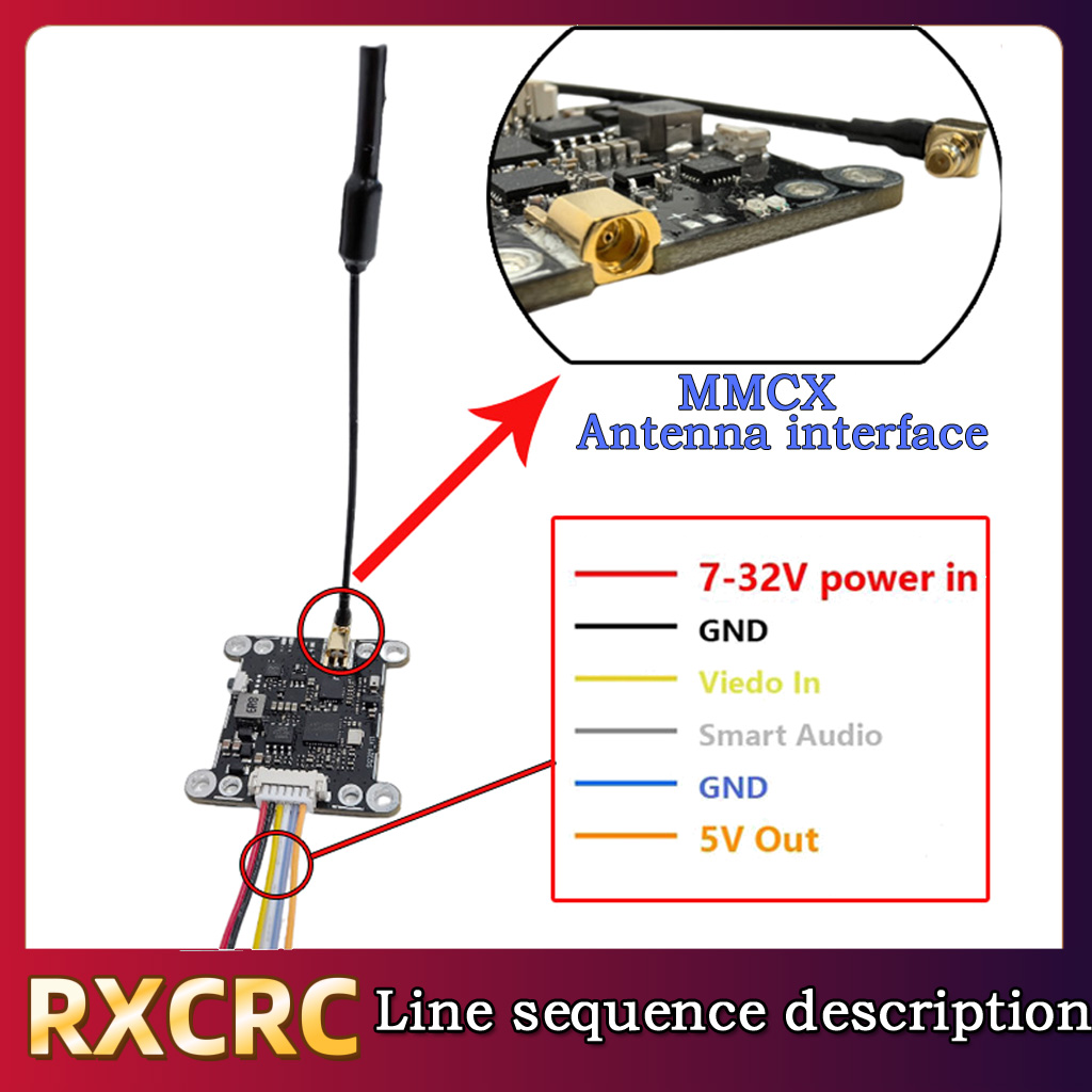 โมดูล RXCRC 5.8G 48CH 1.6W VTX - Drone Rc Transmitter And Receiver บทวิจารณ์และราคา