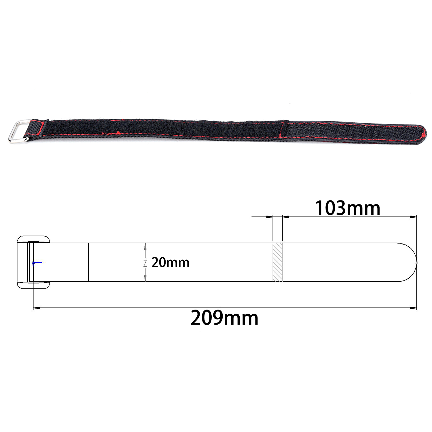 TCRC 2 ชิ้น 20x300 มม. สายรัดแ - Drone Rc Belt บทวิจารณ์และราคา